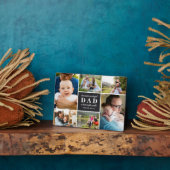黒6枚の写真最も素晴らしいパパ父の日 フォトプラーク (側面)