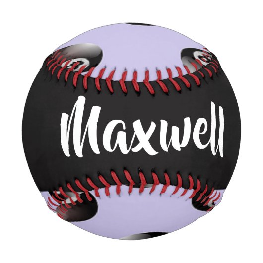 黒8ボールパターン 野球ボール (正面)