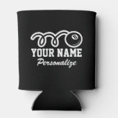 黒8球漫画プリント名前をカスタムする 缶クーラー (裏面)