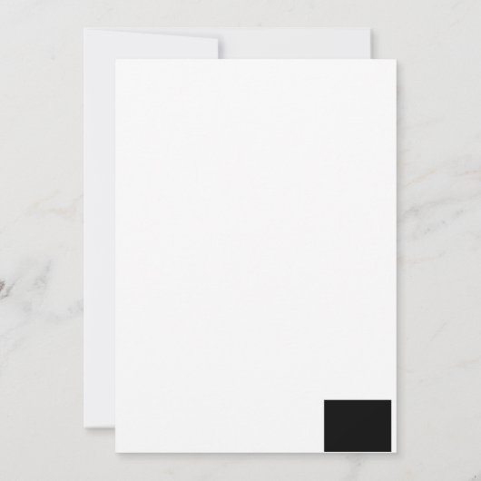 黒8 x 11デザインあなた自身のプロダクト 招待状 (裏面)