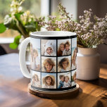 黒9フォトスクエアコラージュ コーヒーマグカップ<br><div class="desc">このデザインには正方形または自撮り写真を使用できる。8枚の正方形の写真を使ってユニーク贈り物を作る。または保ヒバの子犬とトレンディーを作ることができる。変更をもし行うには、ツークリックルの写真を調整する必要がある。</div>