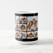 黒9フォトスクエアコラージュ コーヒーマグカップ (中央)