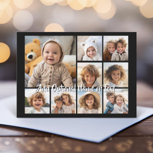 黒9フォトスクエアコラージュ – スクリプトホワイト