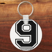 黒9 キーホルダー (正面)