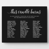 黒 このキャンドルが燃える クラス再会 追悼 フォトプラーク (正面)