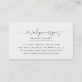 黒|の署名のヴィンテージの暗い花柄 名刺 (裏面)