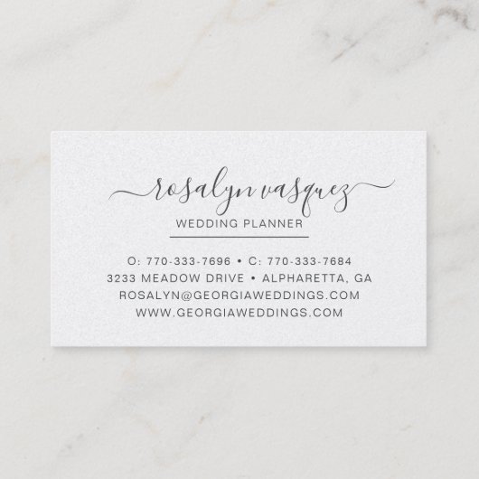 黒|の署名のヴィンテージの暗い花柄 名刺 (裏面)