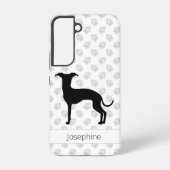 黒（または他の色）のIggyシルエットと名前 Samsung Galaxyケース (裏面)