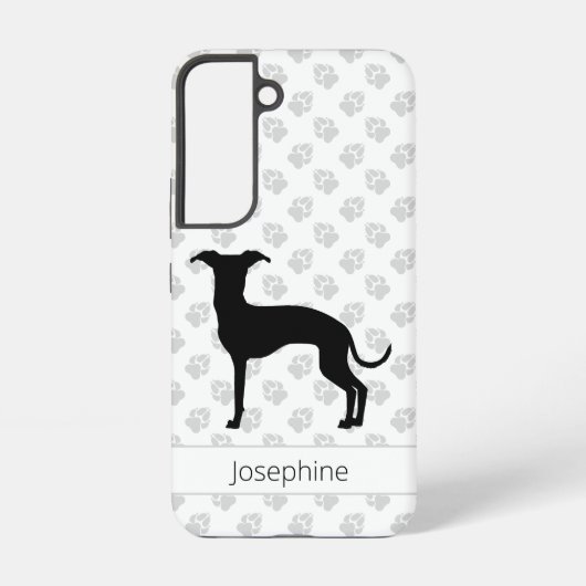 黒（または他の色）のIggyシルエットと名前 Samsung Galaxyケース (裏面)