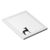 黒(または他の色)Iggyシルエットと前足 ノートパッド (アングル)