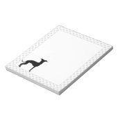 黒(または他の色)Iggyシルエットと前足 ノートパッド (回転)