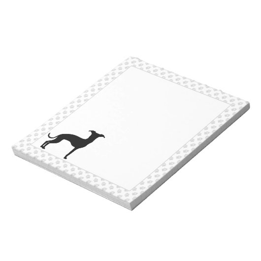 黒（または他の色）Iggyシルエットと前足 ノートパッド (回転)