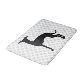 黒(または他の色)Iggyシルエットと前足 バスマット (アングル)