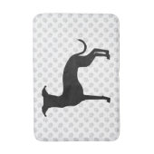 黒(または他の色)Iggyシルエットと前足 バスマット (正面縦)