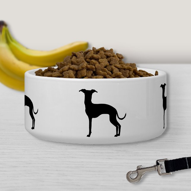 黒（または自分のカラー）イタリアンGreyhound Dogシェイプ ボウル (クリエイターアップロード済み)