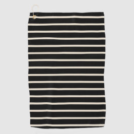 黒/アイボリー ゴルフタオル