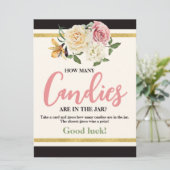 黒、アイボリー、金ゴールドフローラブライダルシャワー表の記号 (スタンド正面)