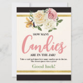 黒、アイボリー、金ゴールドフローラブライダルシャワー表の記号 (正面)