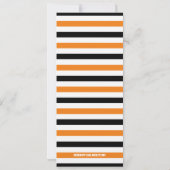 黒|オレンジ スポーティーな卒業パーティー チケット 招待状 (裏面)