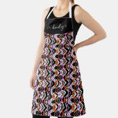 黒、オレンジ、ピンクの手描き矢印パターン エプロン (インサイチュ)