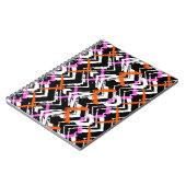 黒、オレンジ、ピンクの手描き矢印パターン ノートブック (左側)