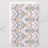 黒、オレンジ、ピンクの手描き矢印パターン 便箋 (正面/裏面)