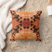 黒、オレンジ、茶色のトンボのパタ無地のーン クッション (ブランケット)