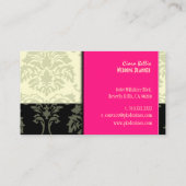 黒+クリームダマスク名刺 名刺 (裏面)