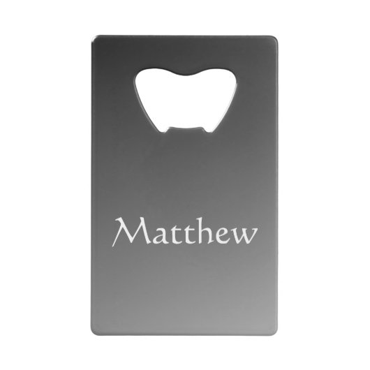 黒 クレジットカード栓抜き (正面)