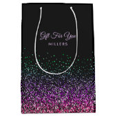 黒(グリッターアカラフルセント) ミディアムペーパーバッグ (正面)