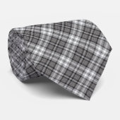 黒、グレーと白の格子模様のネクタイ ネクタイ (ロール)