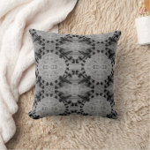 黒、セピア、茶色のトンボのパターン無地のバック クッション (ブランケット)