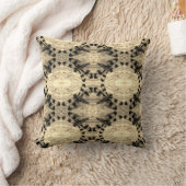 黒、セピア、茶色のトンボ柄の無地の裏面 クッション (ブランケット)