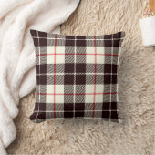 黒、タン、赤のバッファローのプレイド クッション (ブランケット)