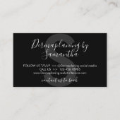 黒 ダーマプレーニング アフターケア ポスト 指示 名刺 (正面)