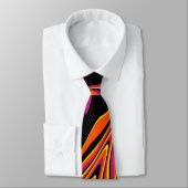 黒、ピンク、オレンジ、黄色で歪み ネクタイ (タイ)