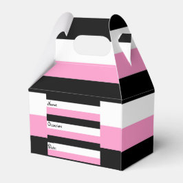 黒、ピンク、白の各ストライプ色 フェイバーボックス