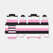 黒、ピンク、白の各ストライプ色 フェイバーボックス (折り畳みなし)