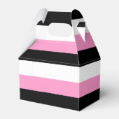 黒、ピンク、白の各ストライプ色 フェイバーボックス (正面サイド)