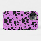 黒、ピンク、紫の動物の手の跡は丈夫 Case-Mate iPhoneケース (裏面(横))