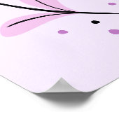 黒、ピンク、紫の蝶 ポスター (角)