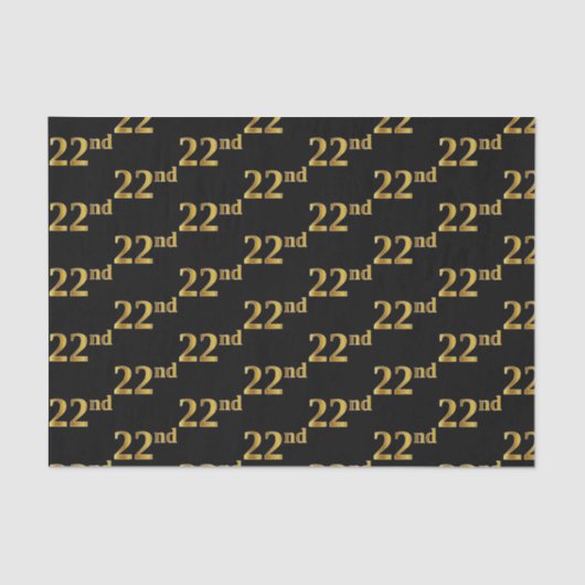 黒、フェイク金ゴールド22番目(22番目)のイベント 薄葉紙 (正面)