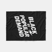 黒 フリースブランケット (正面(横))