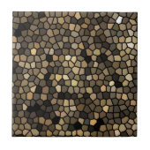 黒、ベージュ、茶色のモザイク タイル (正面)