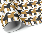 黒、マット金ゴールド、白馬 ラッピングペーパー (ロールコーナー)