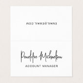 黒(ミニマルレタリングとモダンQRコード) 名刺 (外部フラット)