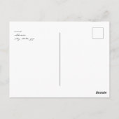 黒 モダンスクリプトテキストのみ 保存の日付を ポストカード (裏面)