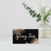 黒·モダン青銅インキ移動式スプレータン 名刺 (スタンド正面)