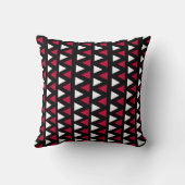 黒、三角赤と白形 クッション (裏面)