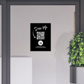 黒 企業 スキャン ミー QR コード カスタム ウィンドウサイン
